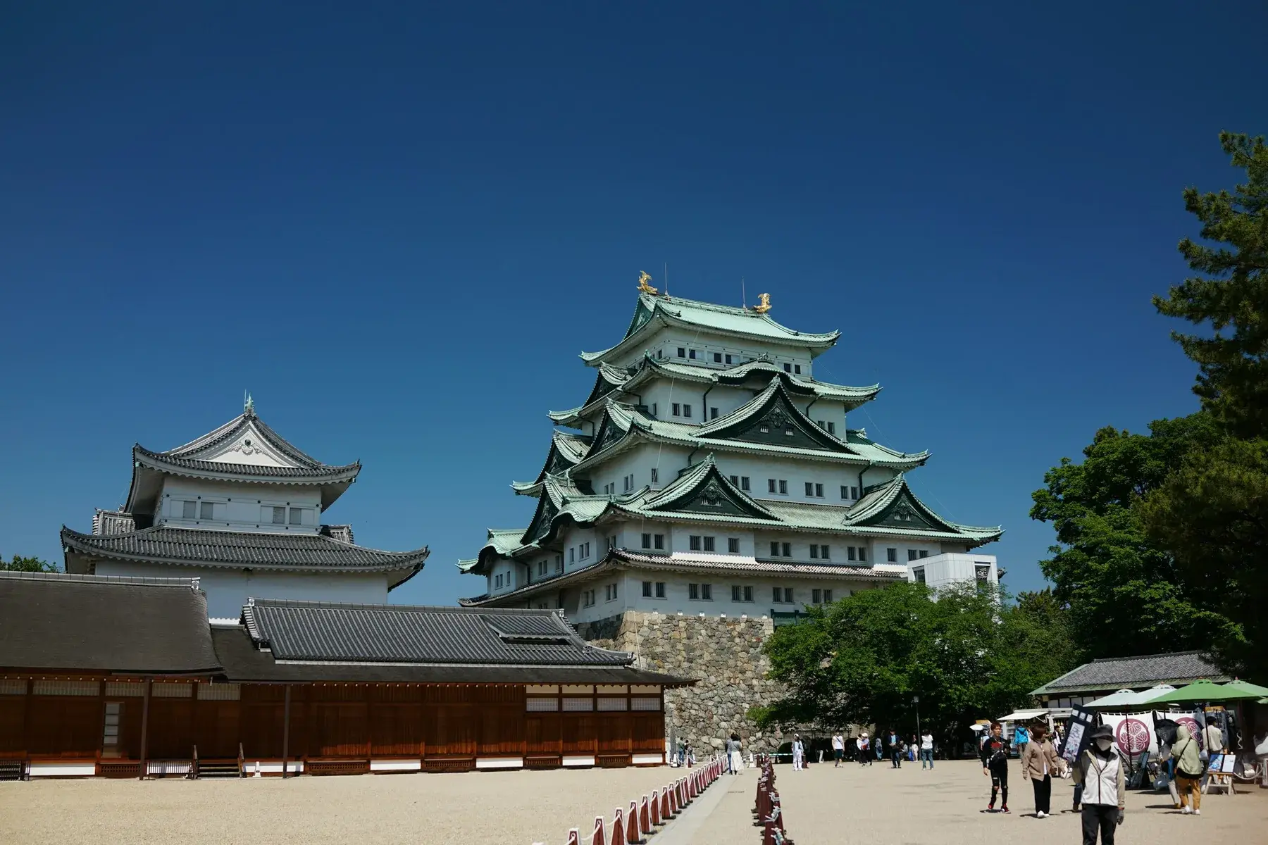 Nagoya Castle keep with its golden shachihoko roof ornaments